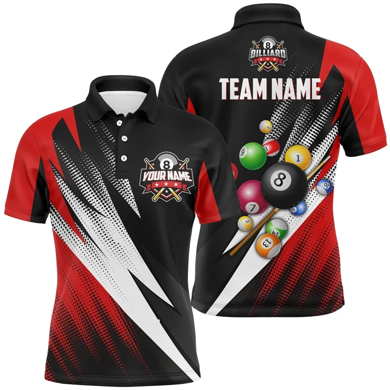 Custom Name Billards Shirts For Men Full Print Personalized Billard Polo Shirts Jerseys Mens Short Sleeve Billiard Game T-shirt
Custom Name Billards Shirts For Men Full Print Personalized Billard Polo Shirts Jerseys Mens Short Sleeve Billiard Game T-shirt