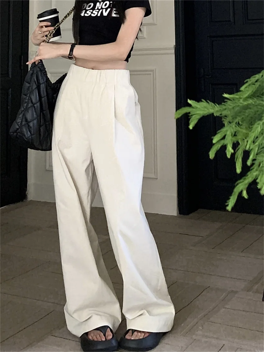 Alien Kitty White Casual Solid Pants OL Women New Daily Straight 2023 Wide Leg Summer All Match Office Lady Slim Mopping Trouser
Alien Kitty White Casual Solid Pants OL Women New Daily Straight 2023 Wide Leg Summer All Match Office Lady Slim Mopping Trouser