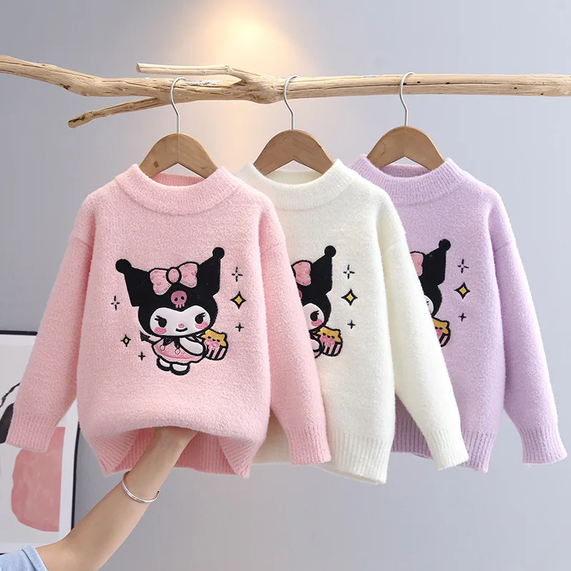 Детская одежда Sanrio Kuromi, свитер с аниме фигуркой 23 для девочек, Осень-зима, новинка, кавайный мультяшный норковый бархатный свитер, куртка
Детская одежда Sanrio Kuromi, свитер с аниме фигуркой 23 для девочек, Осень-зима, новинка, кавайный мультяшный норковый бархатный свитер, куртка