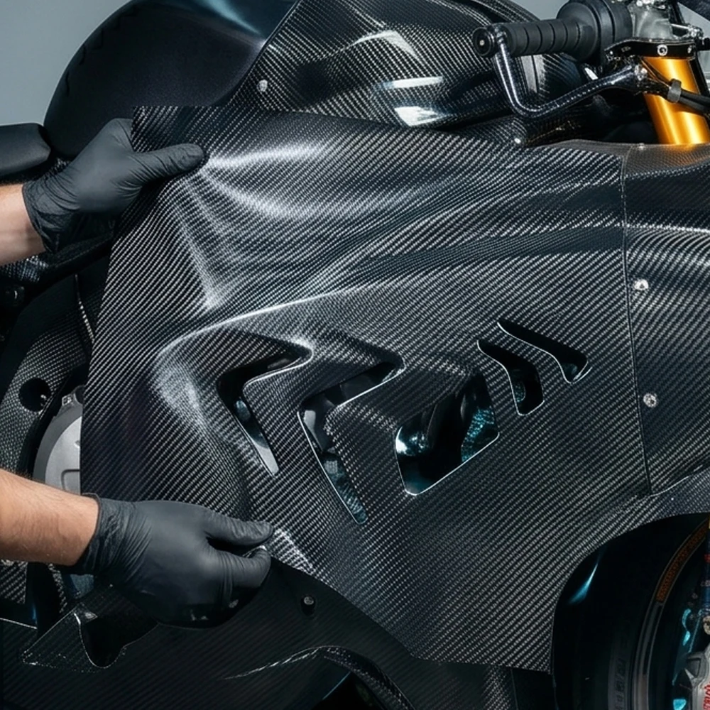 6D Gloss Black Carbon Fiber Vinyl Wrap Film for Motorcycle Car Styling DIY Adhesive Decal Bubble Free Air Release Waterproof
6D Gloss Black Carbon Fiber Vinyl Wrap Film for Motorcycle Car Styling DIY Adhesive Decal Bubble Free Air Release Waterproof