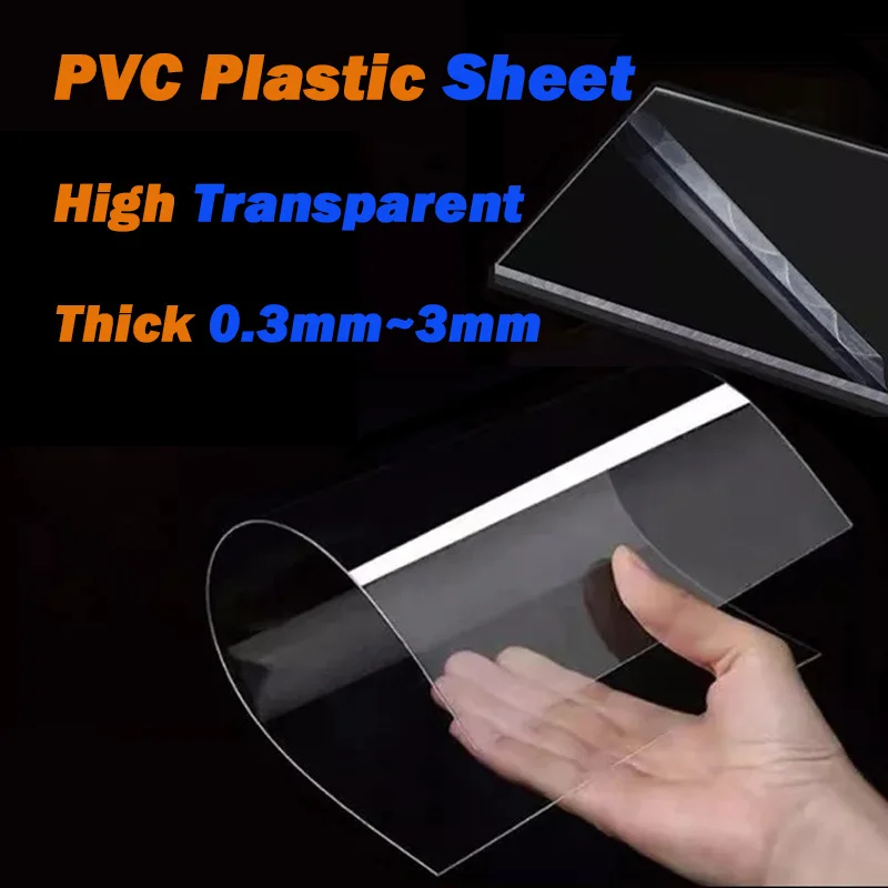 PVC Plate Transparent PVC Plastic Sheet Thick 0.3/0.4/0.5/0.8/1.0/1.2/2/2.5/3mm Size100x100mm~300x300mm Thin Clear Plastic Panel
PVC Plate Transparent PVC Plastic Sheet Thick 0.3/0.4/0.5/0.8/1.0/1.2/2/2.5/3mm Size100x100mm~300x300mm Thin Clear Plastic Panel