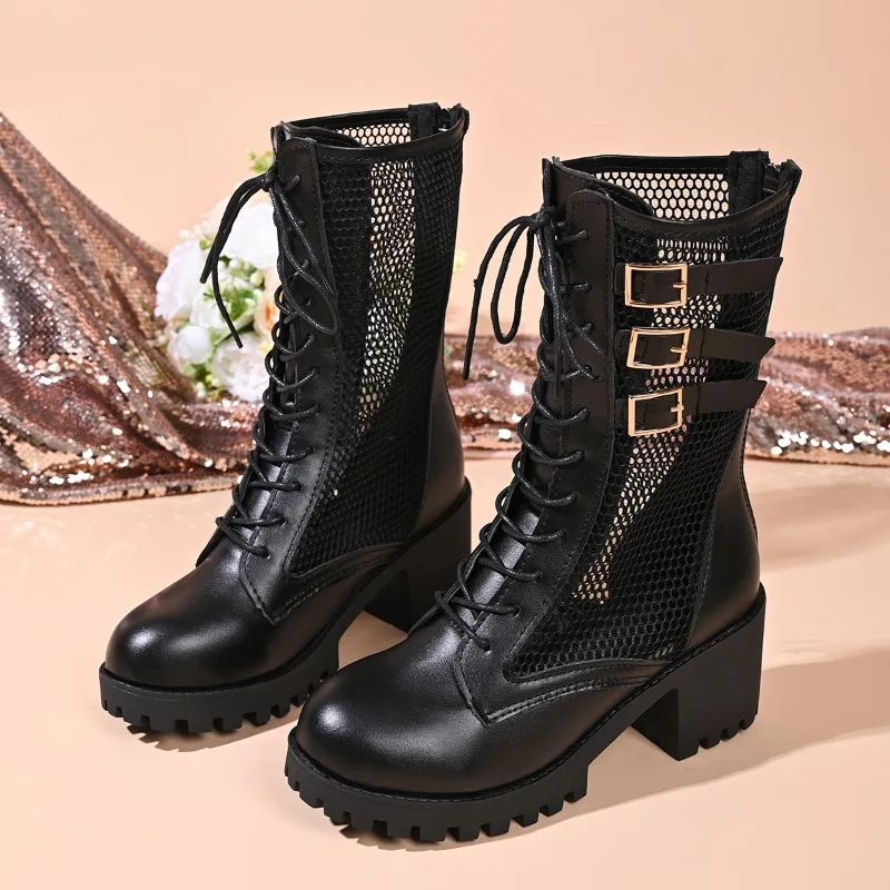 2026 Mesh Short Boots Women's Retro New Style Lace Up Hollow Out Oversized Sandals
2026 Mesh Short Boots Women's Retro New Style Lace Up Hollow Out Oversized Sandals