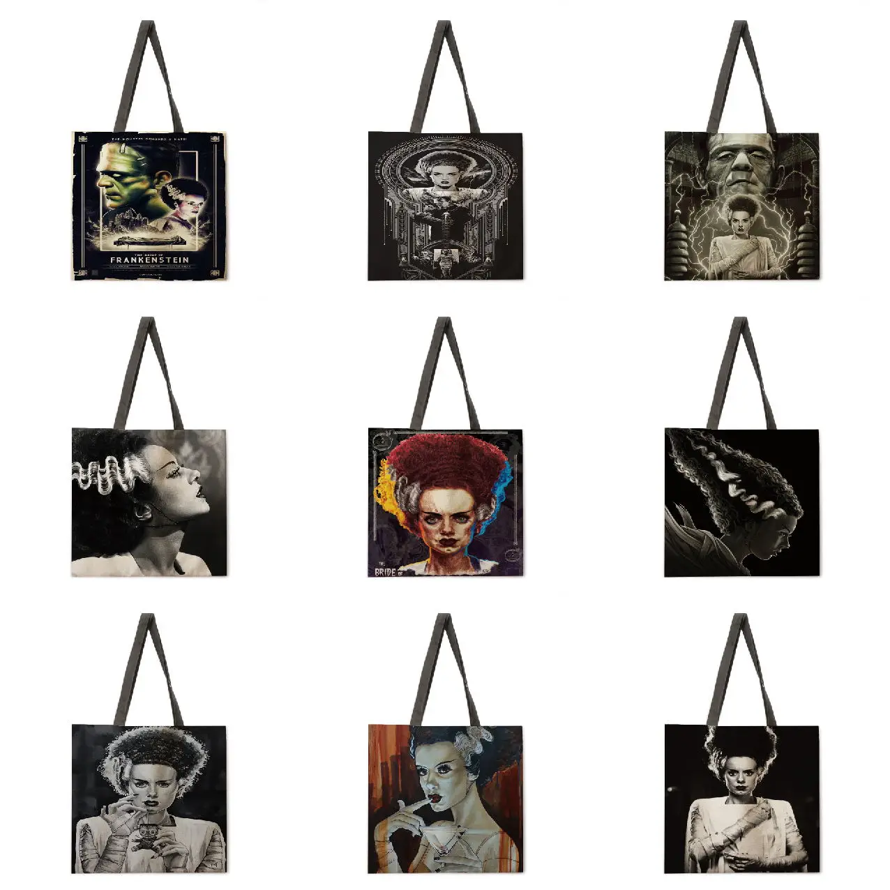 American style skull linen bag handbag light shoulder bag large capacity eco-friendly shopping bag tote bag
American style skull linen bag handbag light shoulder bag large capacity eco-friendly shopping bag tote bag