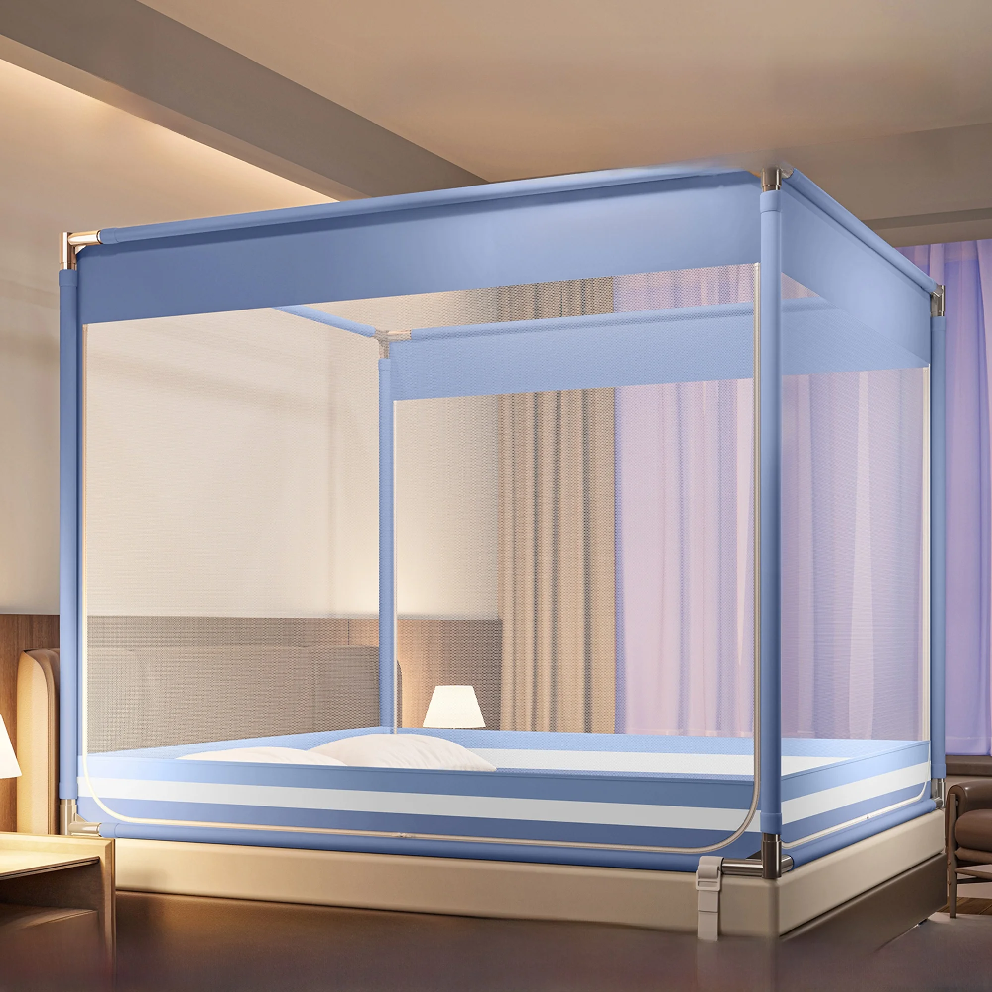 Childproof Mosquito Net Full Cover Bedroom Design No Installation Required Iron Frame Mongolian Tent Style Anti-Fall Protection
Childproof Mosquito Net Full Cover Bedroom Design No Installation Required Iron Frame Mongolian Tent Style Anti-Fall Protection