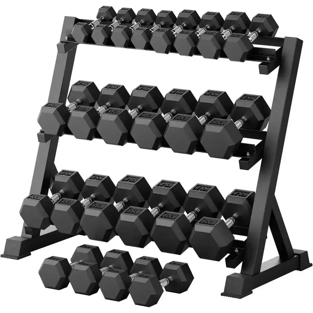 Rubber Coated Hex Dumbbell Set with Rack, 5-780LB for Home Gym Strength Training, Anti-Slip Knurled Handle, Hexagon Anti-Roll, H
Rubber Coated Hex Dumbbell Set with Rack, 5-780LB for Home Gym Strength Training, Anti-Slip Knurled Handle, Hexagon Anti-Roll, H