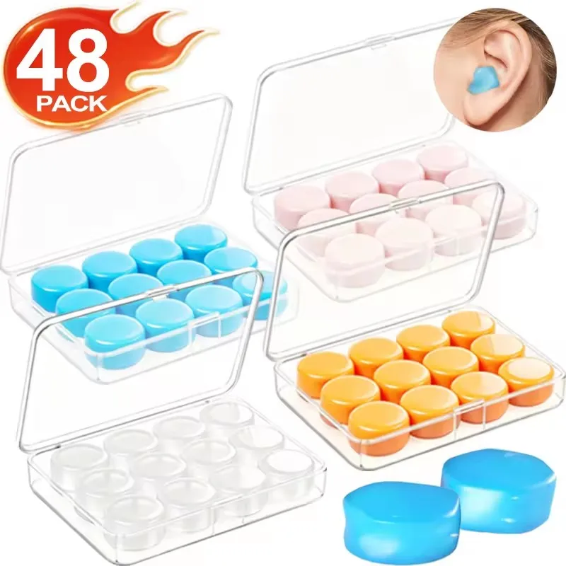 12Pcs/box Silicone Ear Plugs Reusable Earplugs for Sleeping Swimming Traveling Studying Noise Reduction Flexible Ear Plugs
12Pcs/box Silicone Ear Plugs Reusable Earplugs for Sleeping Swimming Traveling Studying Noise Reduction Flexible Ear Plugs