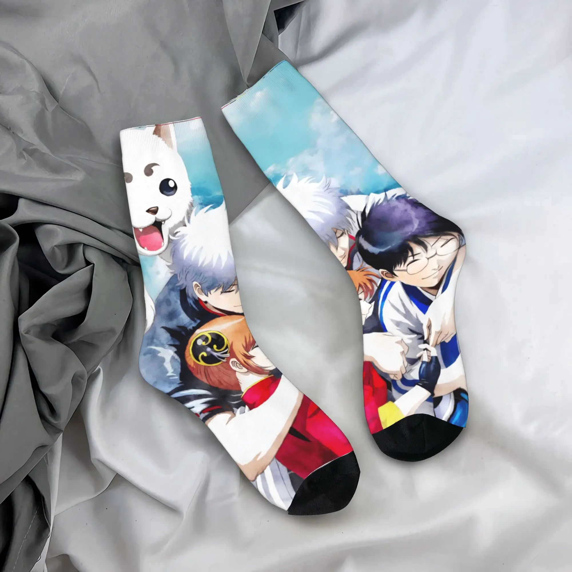 Чулки GINTAMAs, модные носки, мужские удобные носки, осенние уличные дизайнерские нескользящие носки, подарок 
Чулки GINTAMAs, модные носки, мужские удобные носки, осенние уличные дизайнерские нескользящие носки, подарок