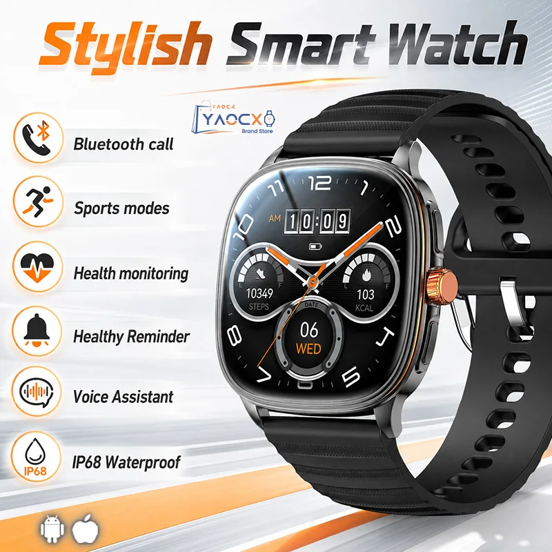 Stylish Smart Watch Multiple Sport Mode NFC Information Push Voice Assistant IP68 Weather BT Call Rich Applications Smart Watch
Stylish Smart Watch Multiple Sport Mode NFC Information Push Voice Assistant IP68 Weather BT Call Rich Applications Smart Watch
