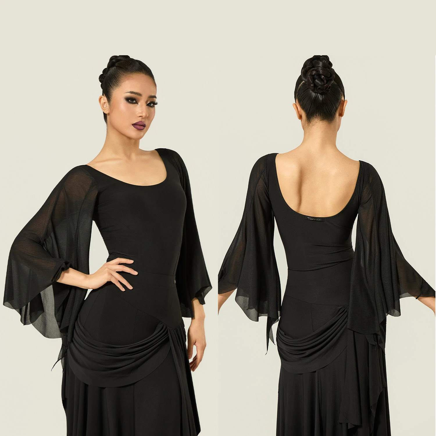 Black Mesh Sleeves U Neck Ballroom Dance Tops Women Waltz Tango Dance Practice Clothing Club Salsa Dance Costumes Adult DNV26415
Black Mesh Sleeves U Neck Ballroom Dance Tops Women Waltz Tango Dance Practice Clothing Club Salsa Dance Costumes Adult DNV26415