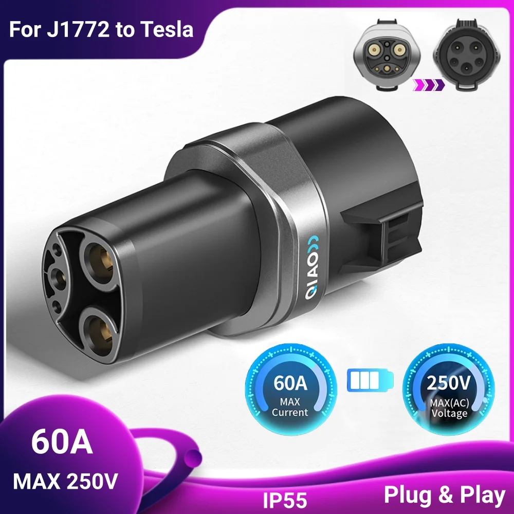 For J1772 to Tesla EV Charger Adapter Max 80A 250V AC Charging Adapter J1772 to NACS Adapter , Compatible With For Tesla S/3/X/Y
For J1772 to Tesla EV Charger Adapter Max 80A 250V AC Charging Adapter J1772 to NACS Adapter , Compatible With For Tesla S/3/X/Y