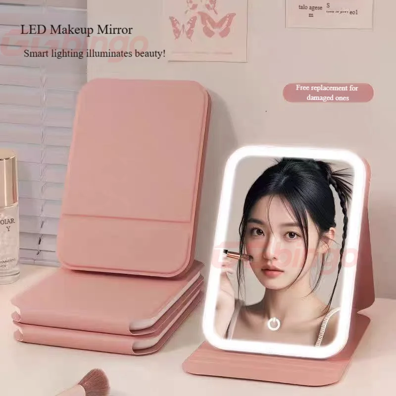 3-цветное светодиодное зеркало для макияжа с сенсорным экраном, складное перезаряжаемое косметическое настольное зеркало с регулируемой яркостью для путешествий и домашнего использования
3-цветное светодиодное зеркало для макияжа с сенсорным экраном, складное перезаряжаемое косметическое настольное зеркало с регулируемой яркостью для путешествий и домашнего использования