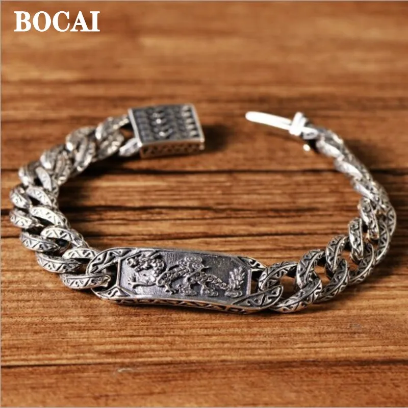 BOCAI New 100% Real S925 Pure Silver Jewelry Accessories Retro Domineering Dragon World Hip Hop Street Wind
BOCAI New 100% Real S925 Pure Silver Jewelry Accessories Retro Domineering Dragon World Hip Hop Street Wind