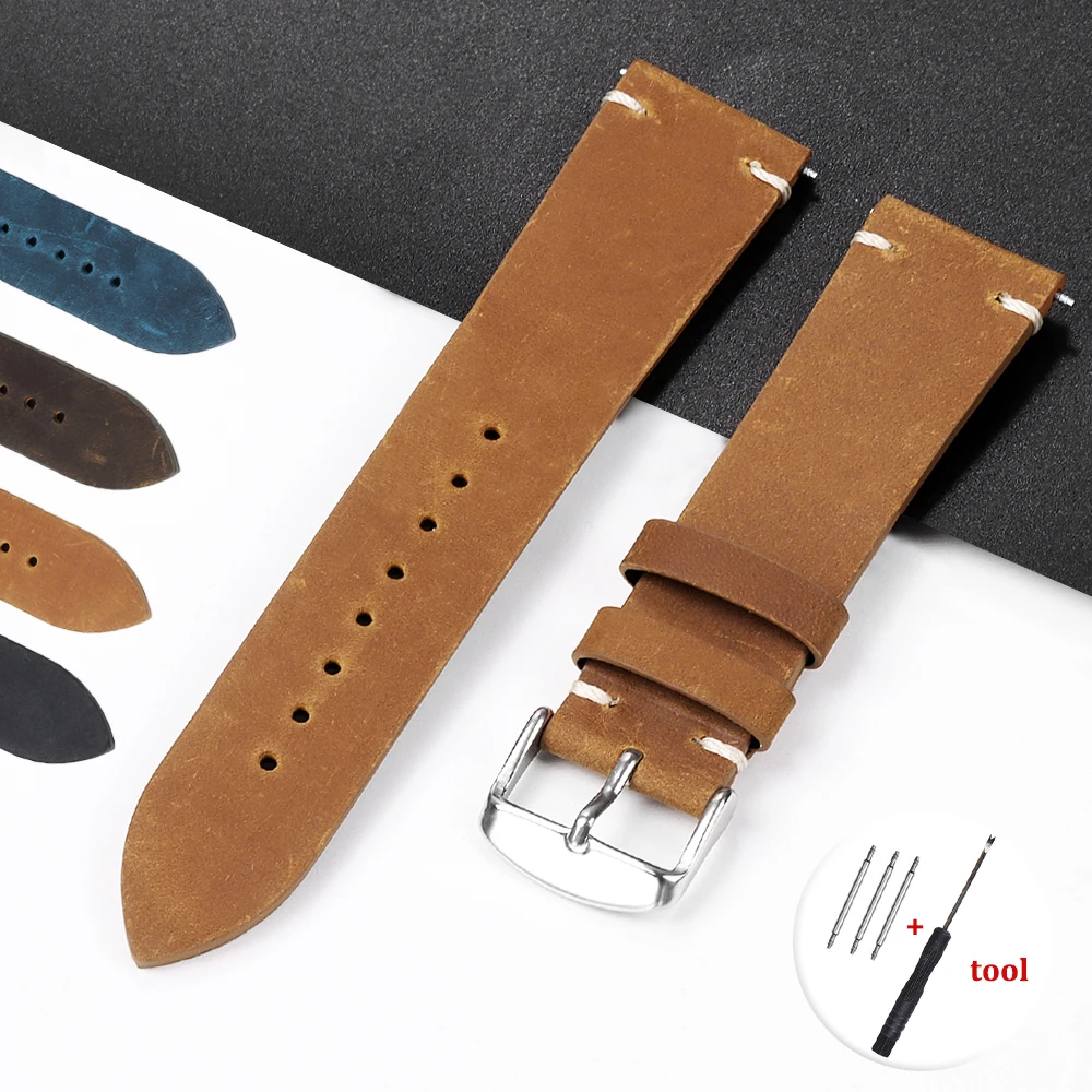 Bracelet 18mm 20mm 21mm 22mm Vintage Soft Business Watch Band Wristbelt Retro Stitch Strap
Bracelet 18mm 20mm 21mm 22mm Vintage Soft Business Watch Band Wristbelt Retro Stitch Strap