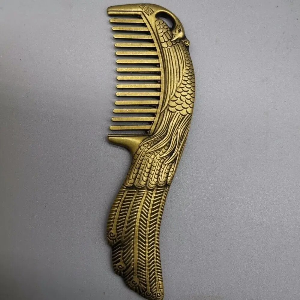 Old Chinese Brass Copper Handmade Peacock Copper Comb Statue
Old Chinese Brass Copper Handmade Peacock Copper Comb Statue