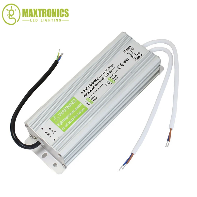 12V 100W Waterproof Electronic LED Driver Transformer Power Supply AC to DC Switch for 3528 5050 LED Strip light Free shipping
12V 100W Waterproof Electronic LED Driver Transformer Power Supply AC to DC Switch for 3528 5050 LED Strip light Free shipping