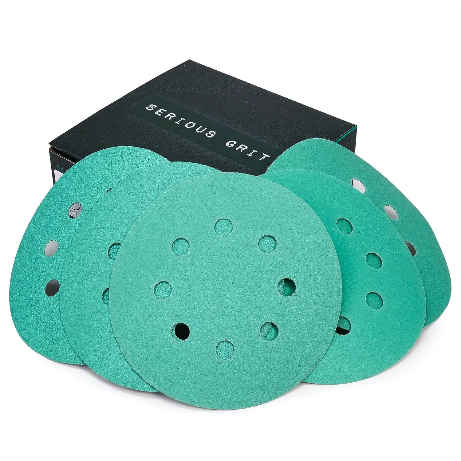 5 Inch Sanding Discs 8 Hole Assortment - 80 to 220 Grit, Heavy-Duty Hook & Loop for Wet/Dry Use with Orbital Sanders, 50 Pack
5 Inch Sanding Discs 8 Hole Assortment - 80 to 220 Grit, Heavy-Duty Hook & Loop for Wet/Dry Use with Orbital Sanders, 50 Pack