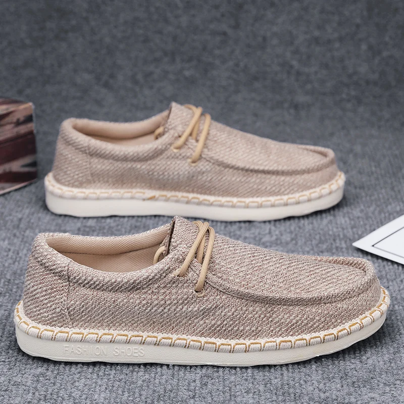 Summer Khaki Loafers Man Cloth Shoes Comfortable Breathable Men's Casual Shoes Lightweight Flat Driving Shoes For Men Lazy Shoes
Summer Khaki Loafers Man Cloth Shoes Comfortable Breathable Men's Casual Shoes Lightweight Flat Driving Shoes For Men Lazy Shoes