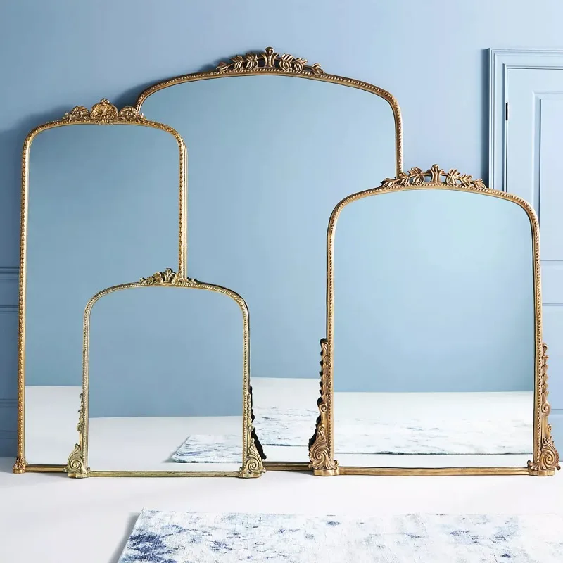 Винтажное антикварное зеркало в деревянной арочной раме с золотым филигранным декором, великолепное напольное зеркало для дома и гостиной
Винтажное антикварное зеркало в деревянной арочной раме с золотым филигранным декором, великолепное напольное зеркало для дома и гостиной
