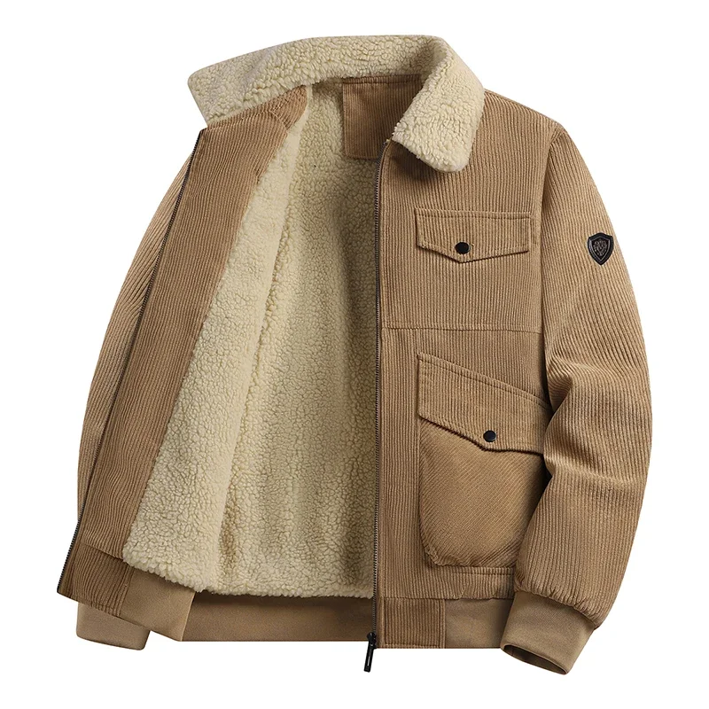 M-8XL Large Size Lambskin Men's Parks Men Loose Corduroy Jacket for Business Men Casual Tactics Military Parkas Fleece Inside
M-8XL Large Size Lambskin Men's Parks Men Loose Corduroy Jacket for Business Men Casual Tactics Military Parkas Fleece Inside