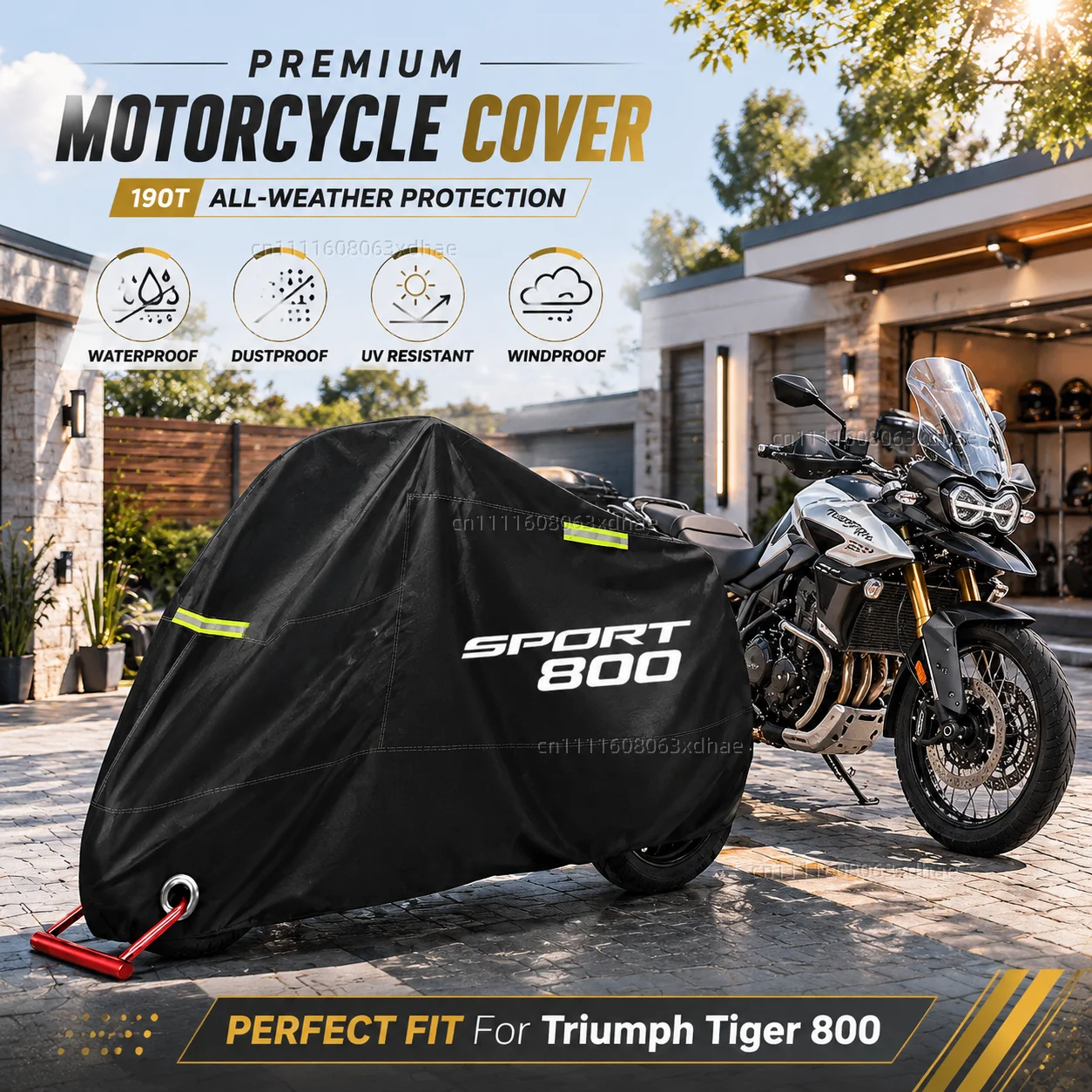 Premium Motorcycle Cover All Weather Dust Rain UV Protection 190T Oxford Cloth For For Triumph Tiger 660 800 900 GT PRO Rally
Premium Motorcycle Cover All Weather Dust Rain UV Protection 190T Oxford Cloth For For Triumph Tiger 660 800 900 GT PRO Rally