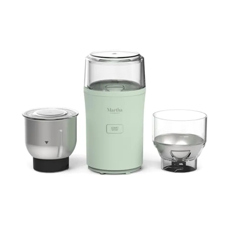 Martha Stewart Electric Coffee and Spice Grinder, Dual 2.5oz Removable Bowls, Storage Lids, Stainless Steel Blades, One Touch P
Martha Stewart Electric Coffee and Spice Grinder, Dual 2.5oz Removable Bowls, Storage Lids, Stainless Steel Blades, One Touch P