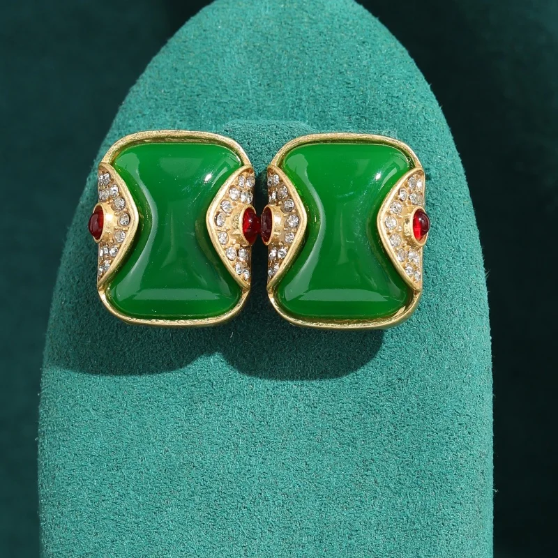 Vintage Green Agate Square Earrings Jewelry For Woman Rhinestone Wedding Luxury Designers High Quality Party Accessories 2026
Vintage Green Agate Square Earrings Jewelry For Woman Rhinestone Wedding Luxury Designers High Quality Party Accessories 2026