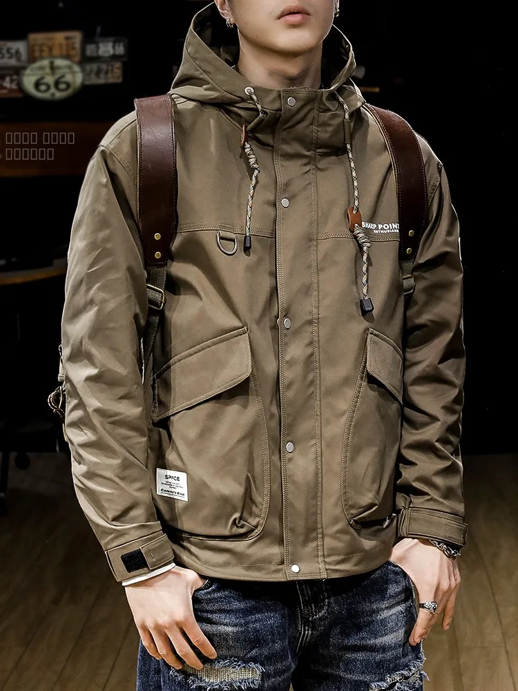Spring Autumn Hooded Workwear Jacket Men's Loose American Style Trendy Brand Flight Jacket Youthful Popular Long Sleeve Zipper
Spring Autumn Hooded Workwear Jacket Men's Loose American Style Trendy Brand Flight Jacket Youthful Popular Long Sleeve Zipper