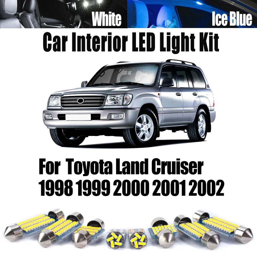 13 шт. Canbus автомобильный светодиодный комплект внутреннего освещения для Toyota Land Cruiser 1998 1999 2000 2001 2002 купольная лампа для чтения карт багажника
13 шт. Canbus автомобильный светодиодный комплект внутреннего освещения для Toyota Land Cruiser 1998 1999 2000 2001 2002 купольная лампа для чтения карт багажника