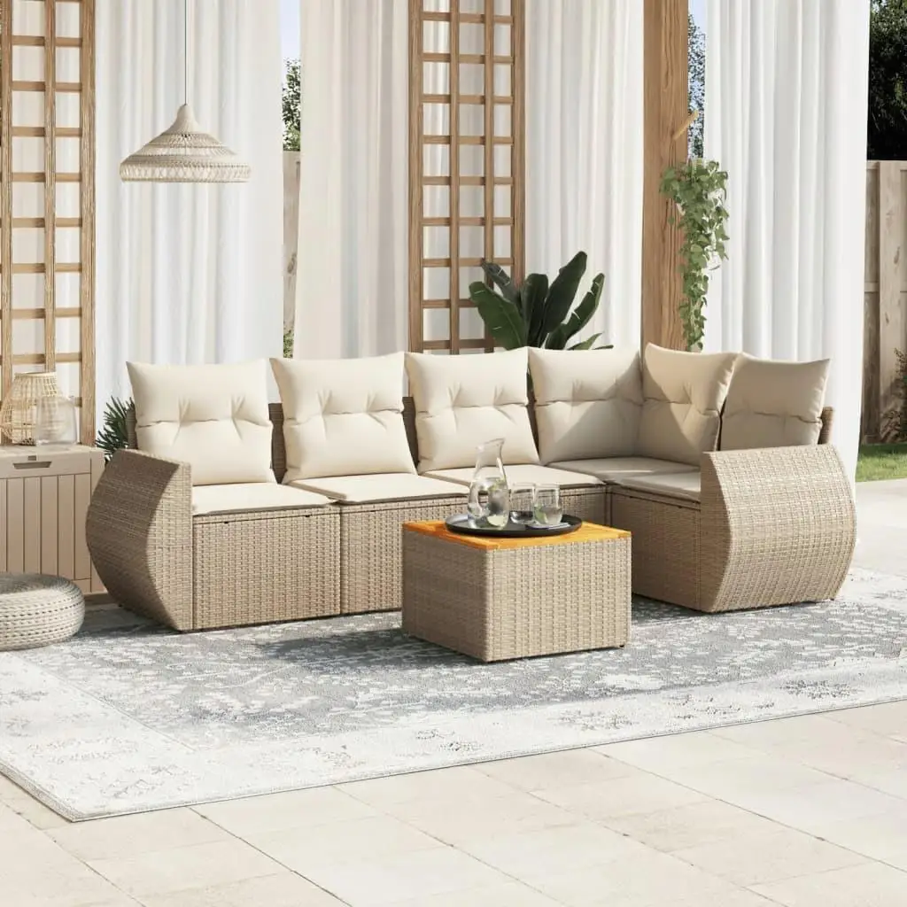 Modular Beige 6 Piece Garden Sofa Set Outdoor PE Rattan Furniture Comfortable Seating for Patio Balcony Garden
Modular Beige 6 Piece Garden Sofa Set Outdoor PE Rattan Furniture Comfortable Seating for Patio Balcony Garden