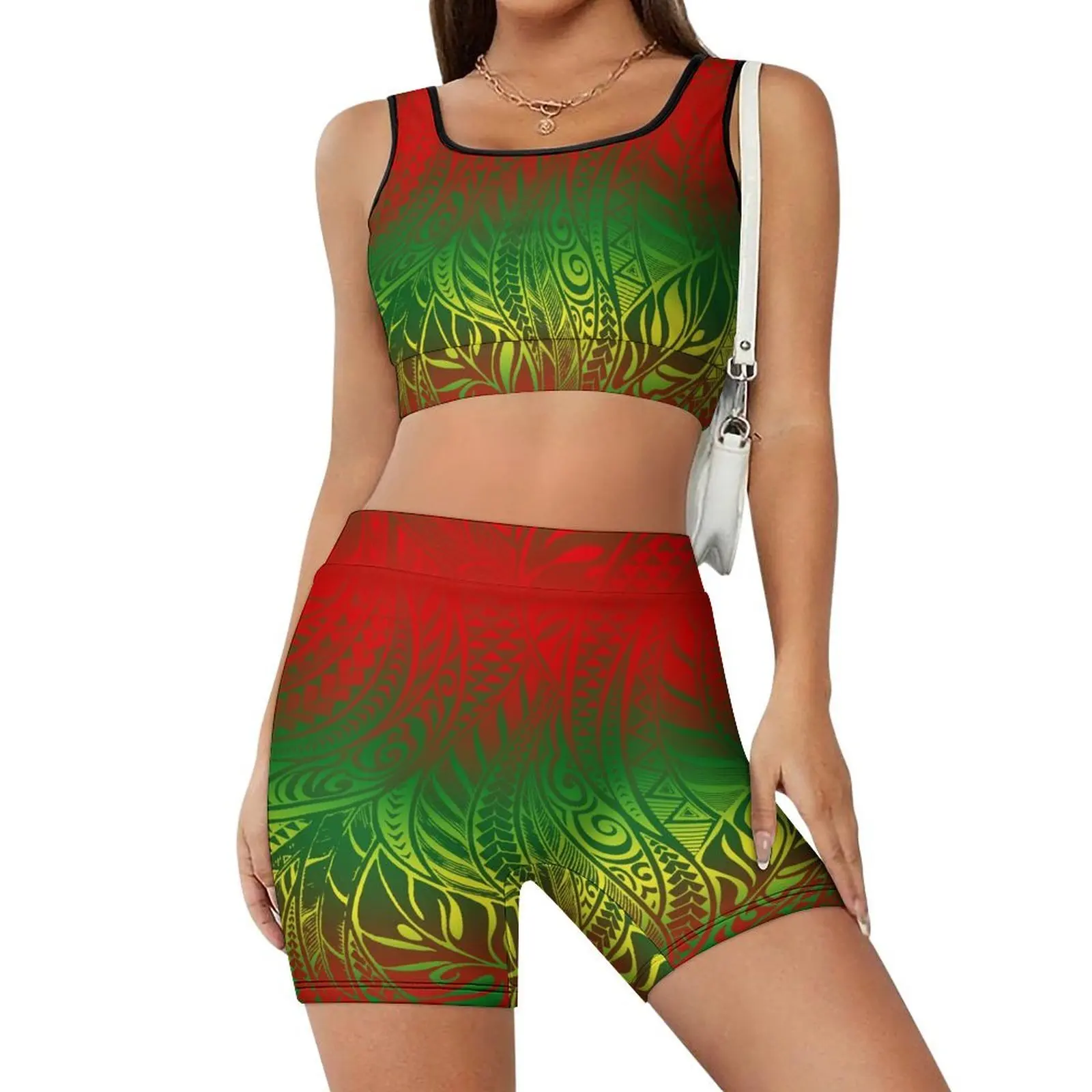 Высококачественная одежда для йоги с полинезийским цветочным узором, комплект одежды для йоги с настраиваемым узором, новый дизайн 2025 г.
Высококачественная одежда для йоги с полинезийским цветочным узором, комплект одежды для йоги с настраиваемым узором, новый дизайн 2025 г.