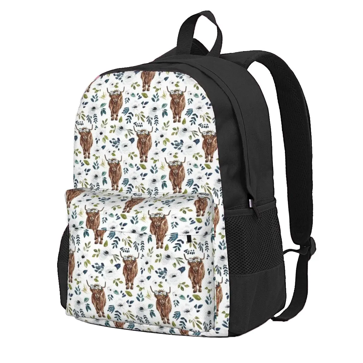 Floral Crown, Cow Painting, Farmhouse Decor Student Backpack School Bag for Boys Girls Fashion Bookbag Shoulder Bags
Floral Crown, Cow Painting, Farmhouse Decor Student Backpack School Bag for Boys Girls Fashion Bookbag Shoulder Bags