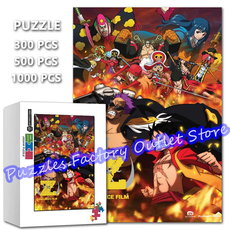 One Piece Film Z Anime Print Puzzle 300/500/1000 Pieces Cartoon Monkey D. Luffy Anime Jigsaw Puzzle for Kids Education Toys
One Piece Film Z Anime Print Puzzle 300/500/1000 Pieces Cartoon Monkey D. Luffy Anime Jigsaw Puzzle for Kids Education Toys