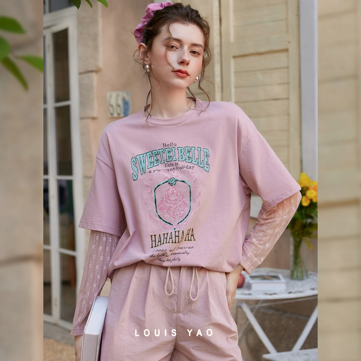 Женский топ LOUIS YAO с эффектом двухслойности, длинным рукавом, свободного кроя, из хлопка, с контрастным узором, круглым вырезом, весна 2026
Женский топ LOUIS YAO с эффектом двухслойности, длинным рукавом, свободного кроя, из хлопка, с контрастным узором, круглым вырезом, весна 2026