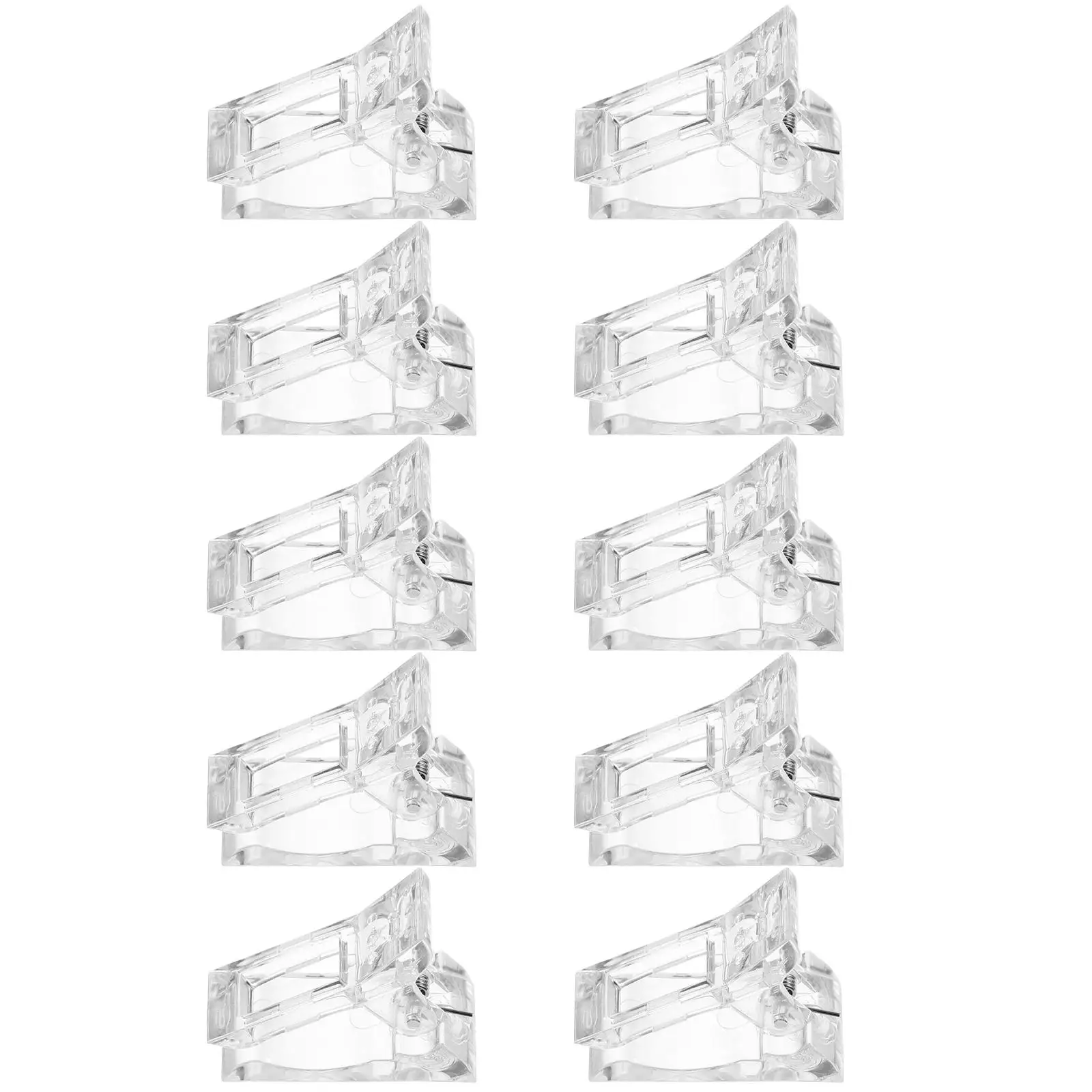 10pcs Nail Clip Plastic Nail Tip Clamp Mold Tip Extension Mold Clamps Reusable Gel Nails Acrylic Home Salon Use
10pcs Nail Clip Plastic Nail Tip Clamp Mold Tip Extension Mold Clamps Reusable Gel Nails Acrylic Home Salon Use