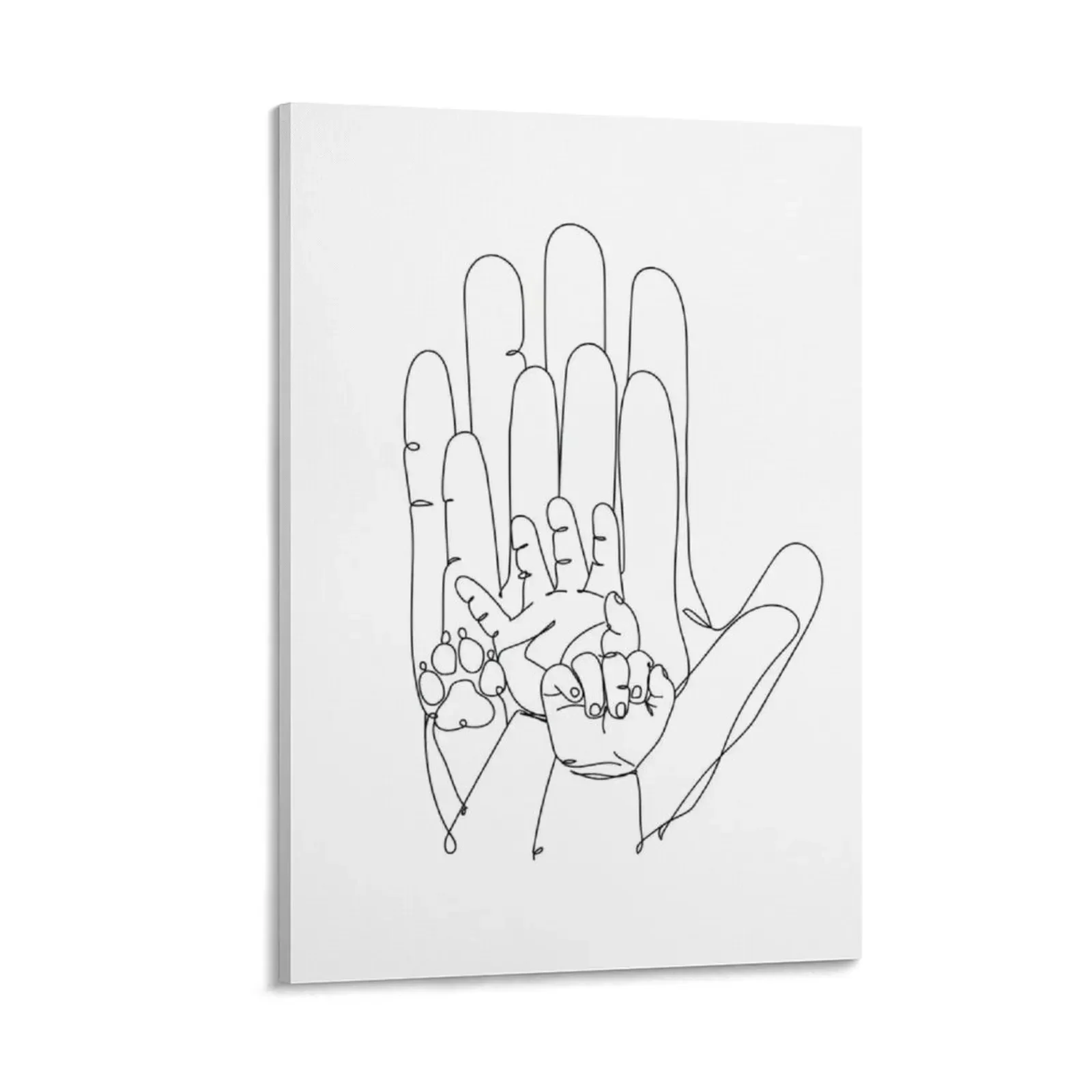 Family Four Hands and Dog Paw Line Drawing Canvas Painting house decorations poster anime interior paintings
Family Four Hands and Dog Paw Line Drawing Canvas Painting house decorations poster anime interior paintings