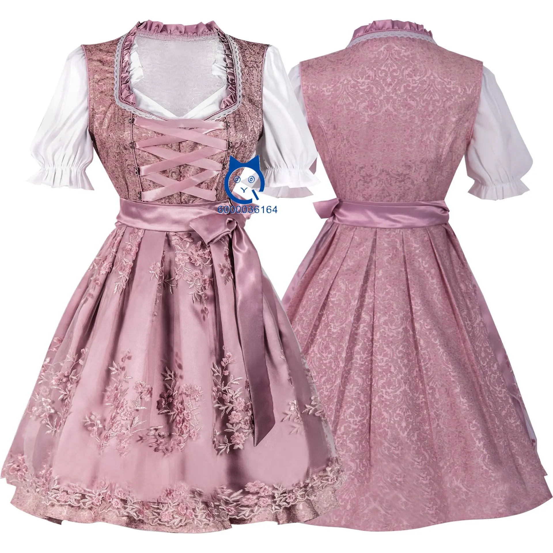 New Arrival Oktoberfest Costume Pink and Purple Bavarian Beer Dress Floral Embroidery German Beer Cosplay Halloween Party Outfit
New Arrival Oktoberfest Costume Pink and Purple Bavarian Beer Dress Floral Embroidery German Beer Cosplay Halloween Party Outfit