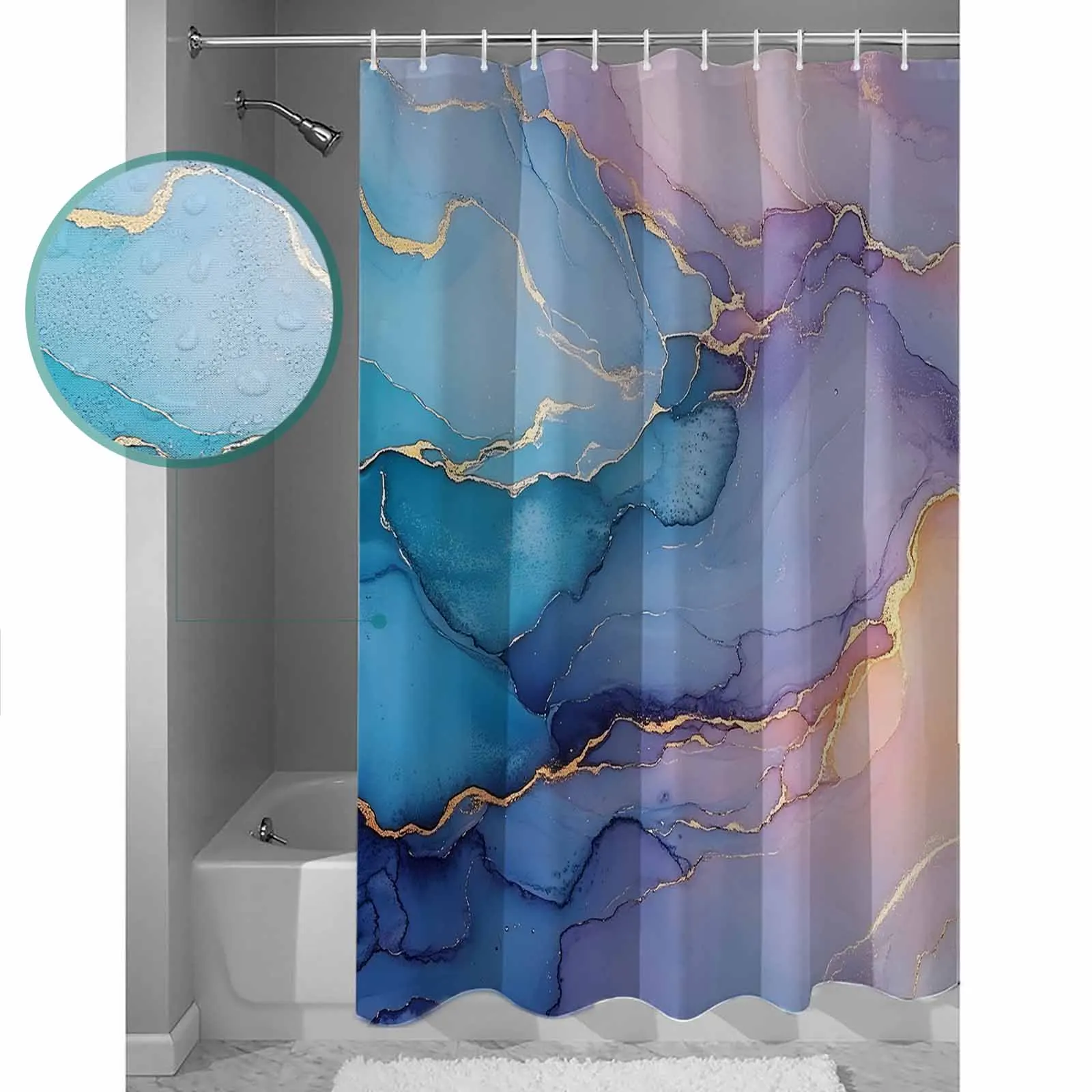 Abstract Blue Purple Marble Shower Curtain High Quality Bathroom Waterproof Fabric Toilet Simple Style Decor
Abstract Blue Purple Marble Shower Curtain High Quality Bathroom Waterproof Fabric Toilet Simple Style Decor