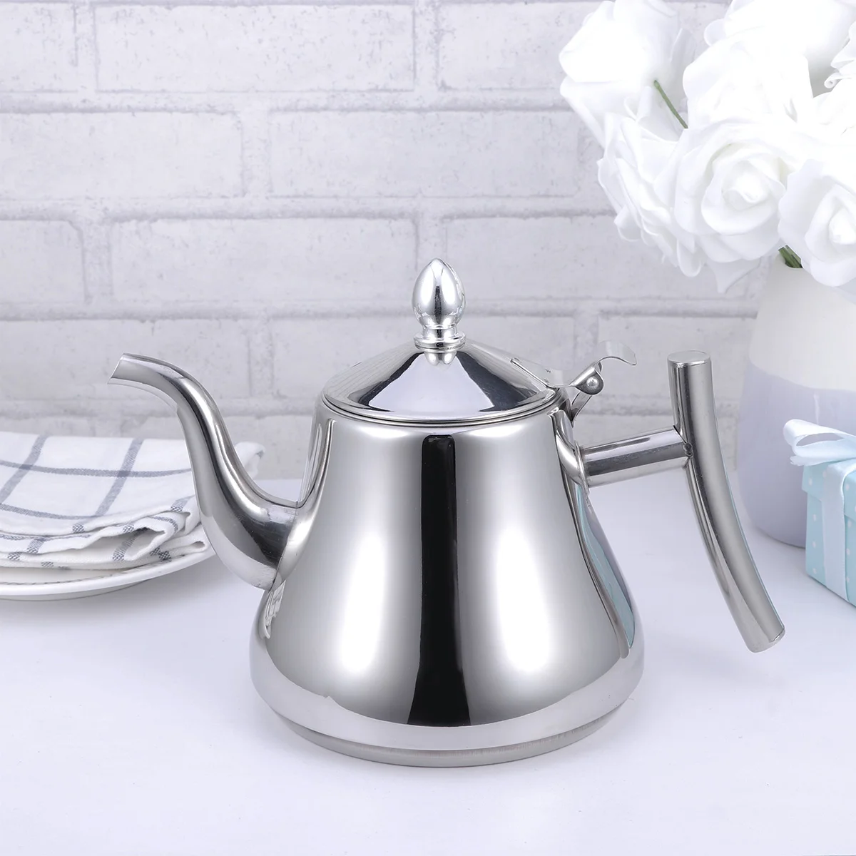 1L Stainless Steel Tea Pot Water Kettle Tea Kettle with Strainer for Home Restaurant Teapot Stainless Steel Teapot
1L Stainless Steel Tea Pot Water Kettle Tea Kettle with Strainer for Home Restaurant Teapot Stainless Steel Teapot