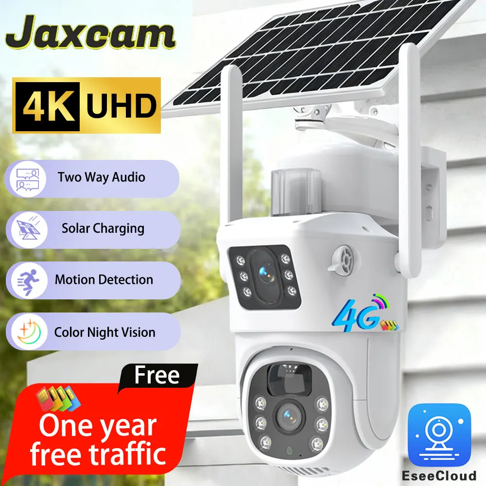 EseeCloud 8MP PTZ Solar Monitor Camera Outdoor 4G One Year Free Lifetime PIR Detection Solar Battery Security Monitor Cam
EseeCloud 8MP PTZ Solar Monitor Camera Outdoor 4G One Year Free Lifetime PIR Detection Solar Battery Security Monitor Cam