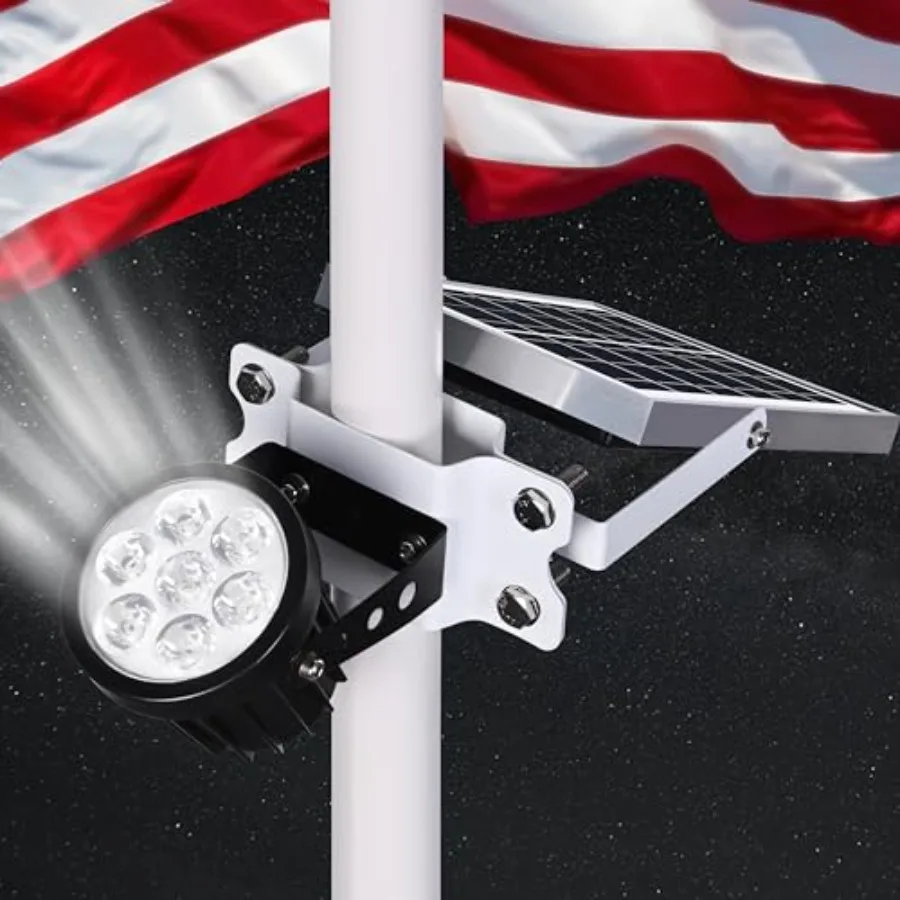 Solar Flag Pole Light, New Bright Solar Powered Spotlight 18H/W Outdoor Waterproof, Fits 1.6"-3.2" Flagpoles and Inground and W
Solar Flag Pole Light, New Bright Solar Powered Spotlight 18H/W Outdoor Waterproof, Fits 1.6"-3.2" Flagpoles and Inground and W