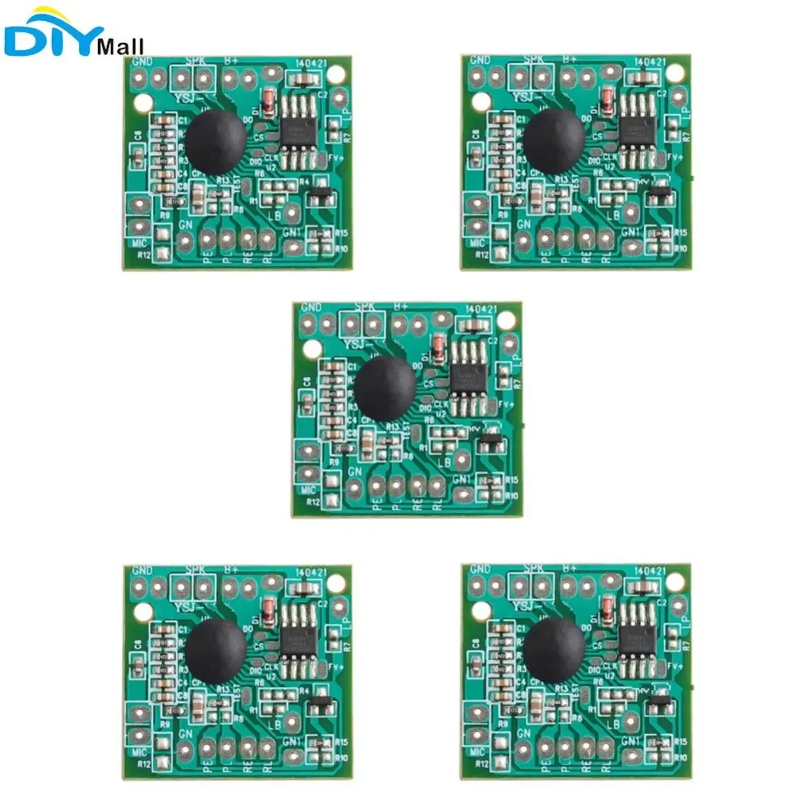 5PCS ISD1806 Recorder Module 30S Sound Recordable Chip Voice Music Talking Module Speaker Electronic Gift Greeting Card 3-4.5V
5PCS ISD1806 Recorder Module 30S Sound Recordable Chip Voice Music Talking Module Speaker Electronic Gift Greeting Card 3-4.5V