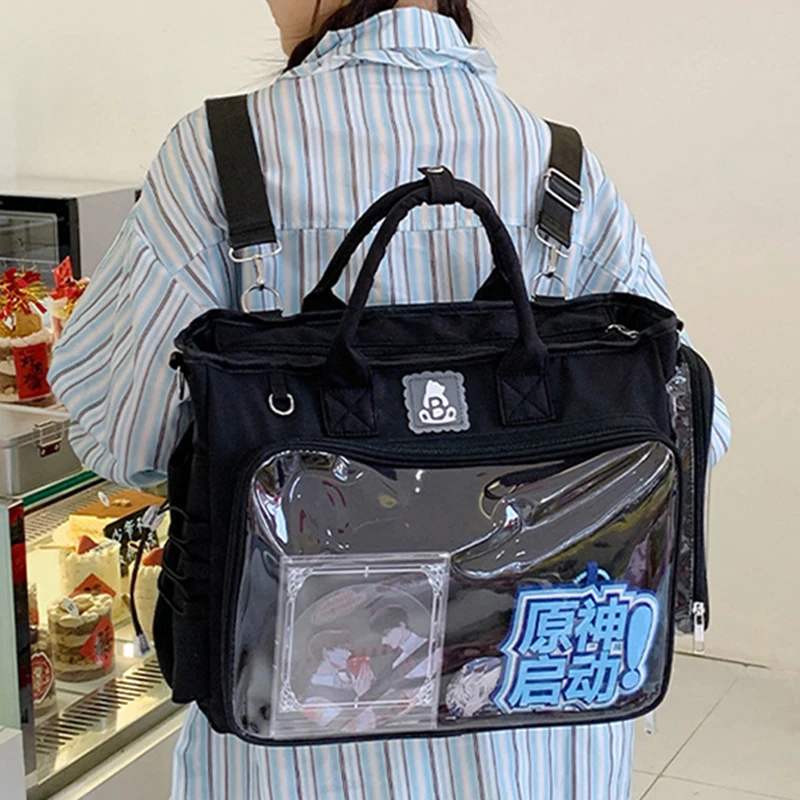 Fashionable Square Female Backpack Transparent Multifunctional Shoulders Bag Large Capacity Daily Outing Tote Handbag
Fashionable Square Female Backpack Transparent Multifunctional Shoulders Bag Large Capacity Daily Outing Tote Handbag