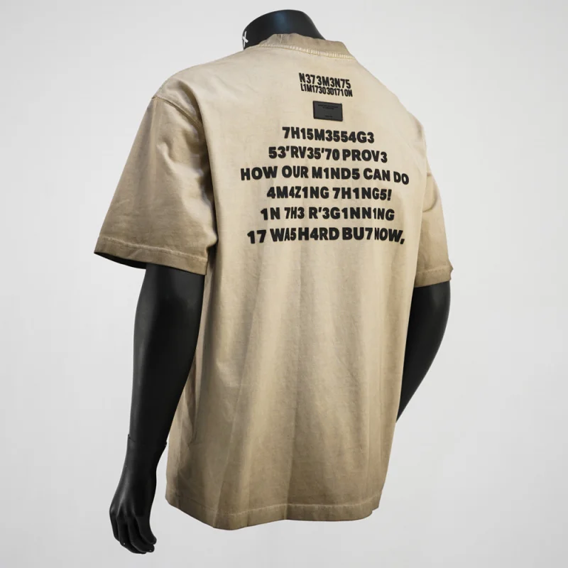 2025 new retro letter printed round neck short sleeved T-shirt for men's high street fashion brand loose elastic high-end top
2025 new retro letter printed round neck short sleeved T-shirt for men's high street fashion brand loose elastic high-end top