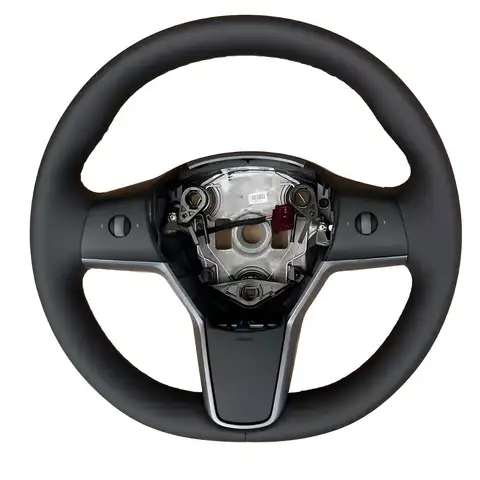 Heated Steering Wheel PU Leather Car Steering Wheel with Heating Function 1490214-00-B For Tesla Model 3 Model Y 2017-2023