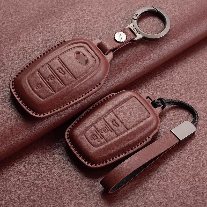 Leather Car Key Case Cover for Toyota Corolla Camry RAV4 CHR C-HR Hilux Prius Land Cruiser Prado - Key Protector Accessories 
Leather Car Key Case Cover for Toyota Corolla Camry RAV4 CHR C-HR Hilux Prius Land Cruiser Prado - Key Protector Accessories
