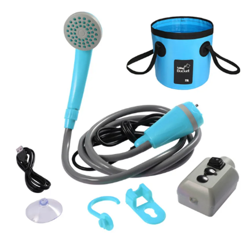 Portable Camping Shower Outdoor Camping Shower Pump Rechargeable Shower Head for Camping Hiking Traveling
Portable Camping Shower Outdoor Camping Shower Pump Rechargeable Shower Head for Camping Hiking Traveling