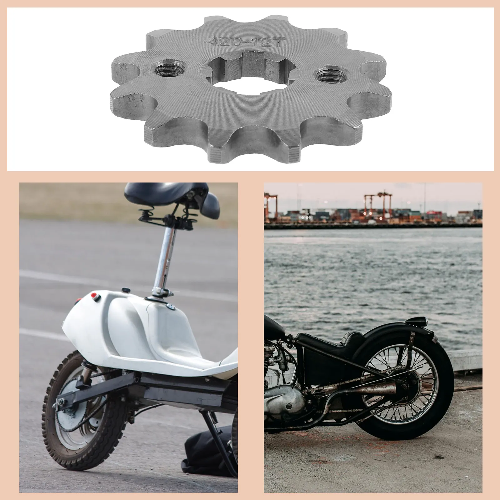 420 12T Engine Chain Gear Sturdy Steel Mini Bike Sprocket 17Hole 420 Chain Buckle Off Road Motorcycle Sprocket for Modification
420 12T Engine Chain Gear Sturdy Steel Mini Bike Sprocket 17Hole 420 Chain Buckle Off Road Motorcycle Sprocket for Modification