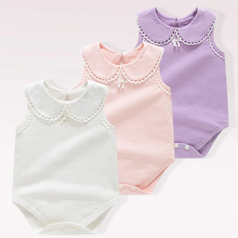 2026 New Summer Newborn Baby Girl Romper Sleeveless Cotton Solid Color Toddler Baby Girls Jumpsuit 0-24M Children Clothes
2026 New Summer Newborn Baby Girl Romper Sleeveless Cotton Solid Color Toddler Baby Girls Jumpsuit 0-24M Children Clothes