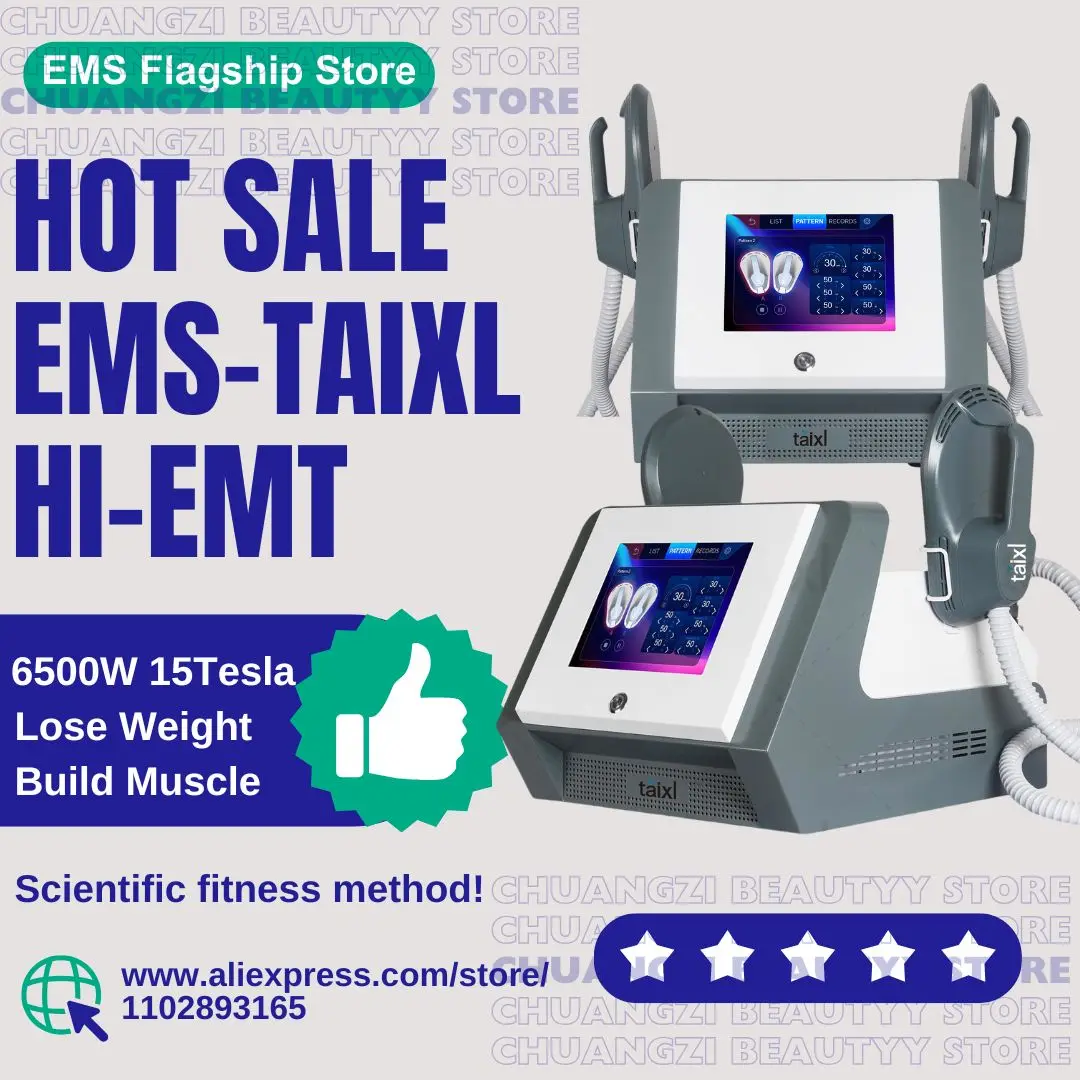 Taixl EMS Body Sculpting RF Electromagnetic Sculpt Muscle Stimulator Shaping Equipment Salon Sculpt 6500W Machine
Taixl EMS Body Sculpting RF Electromagnetic Sculpt Muscle Stimulator Shaping Equipment Salon Sculpt 6500W Machine