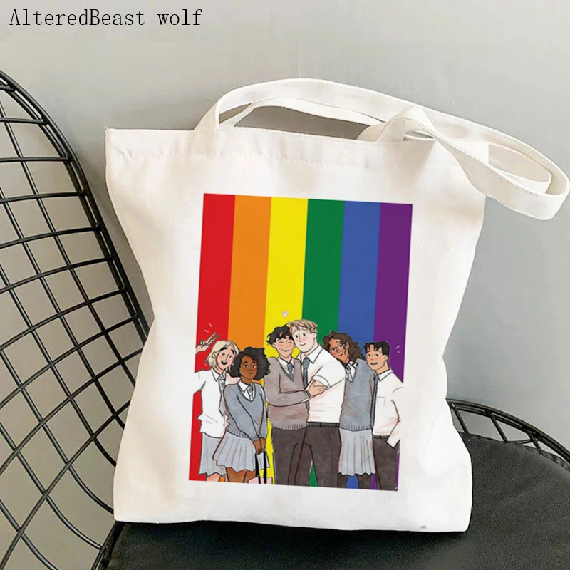 Women Heartstopper Rainbow Pride Gay Shopper Bag Harajuku Shopping Canvas Shopper Bag girl handbag Tote Shoulder Lady Bag
Women Heartstopper Rainbow Pride Gay Shopper Bag Harajuku Shopping Canvas Shopper Bag girl handbag Tote Shoulder Lady Bag